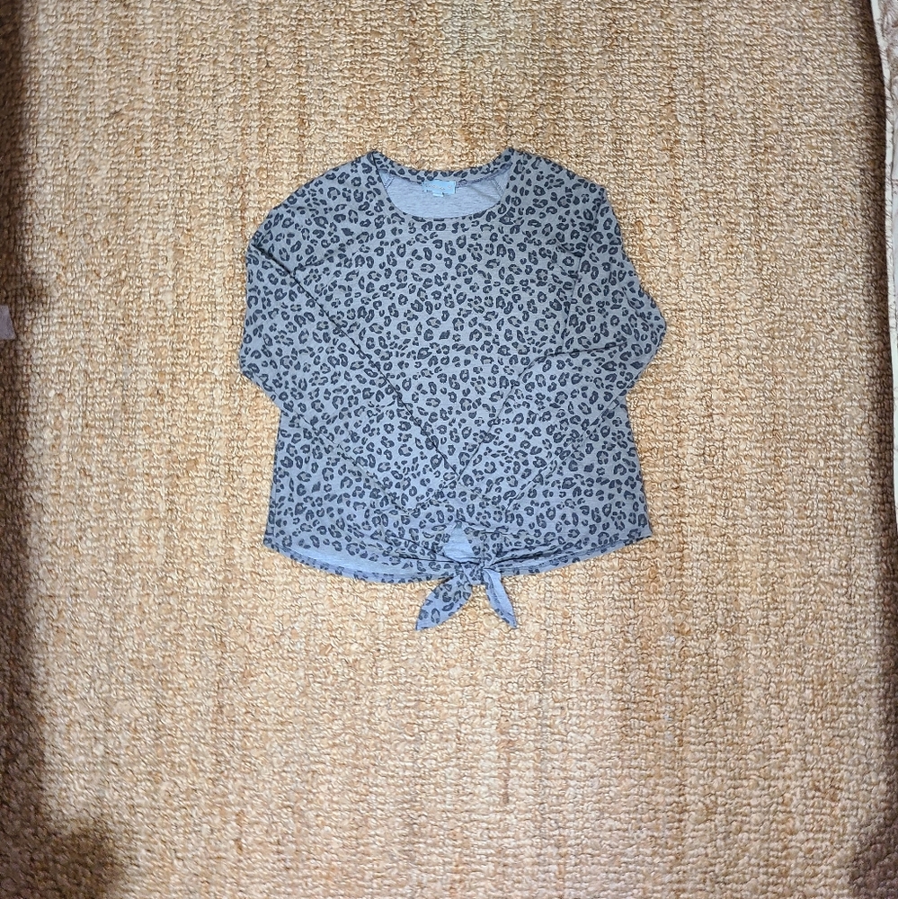 Veronica M Lepord Top, Size L, Tie Keyhole Waist